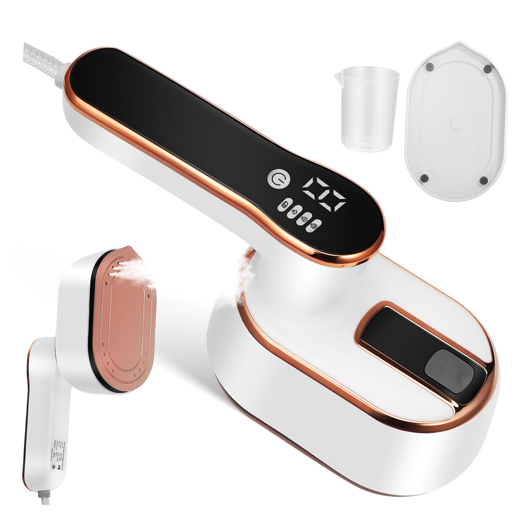 Cabilock Handheld Garment Steamer Portable Travel Clothing Steamer with Water Tank for Efficient Wrinkle Removal for Home and Travel Use Compact Design with Folding Handle