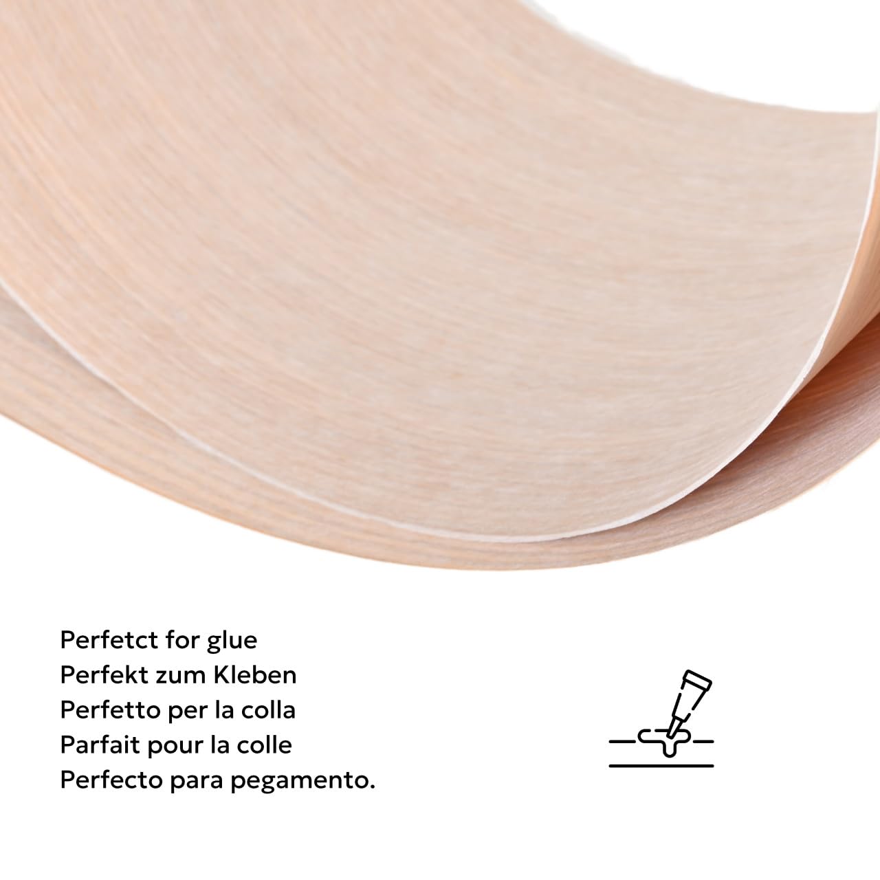 Kontrasti Impiallacciatura di legno Supportato Rovere - Dimensioni 25 cm x 235 cm x 0,5 mm ca. Tranciato per: mobili, riparazione, restauro, bricolage, fai da te, boiserie legno pannelli parete (1)