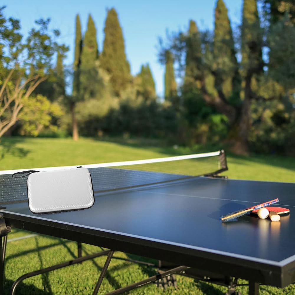 MiOYOOW Custodia per Racchette da Ping Pong, Custodie per Racchetta da Ping Pong con Tracolla Portatile, Borsa per Attrezzatura per Adatta per 2 Racchette e 6 Palline, Borsa Rigida Racchetta