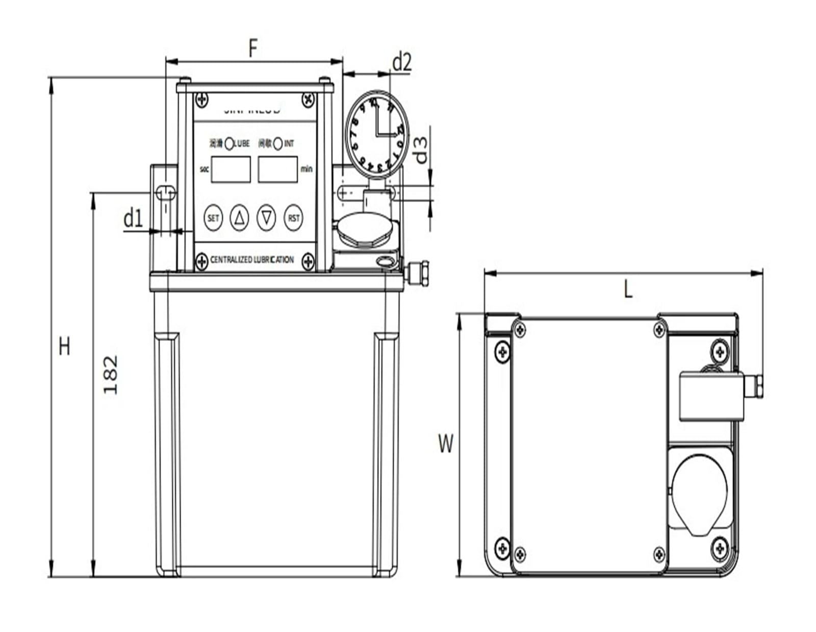 JDL2 4L Resistance Electric Motor Oil Lubrication Pump, Gear Pump, for Centralized Lubrication(110V,No Pressure Switch)