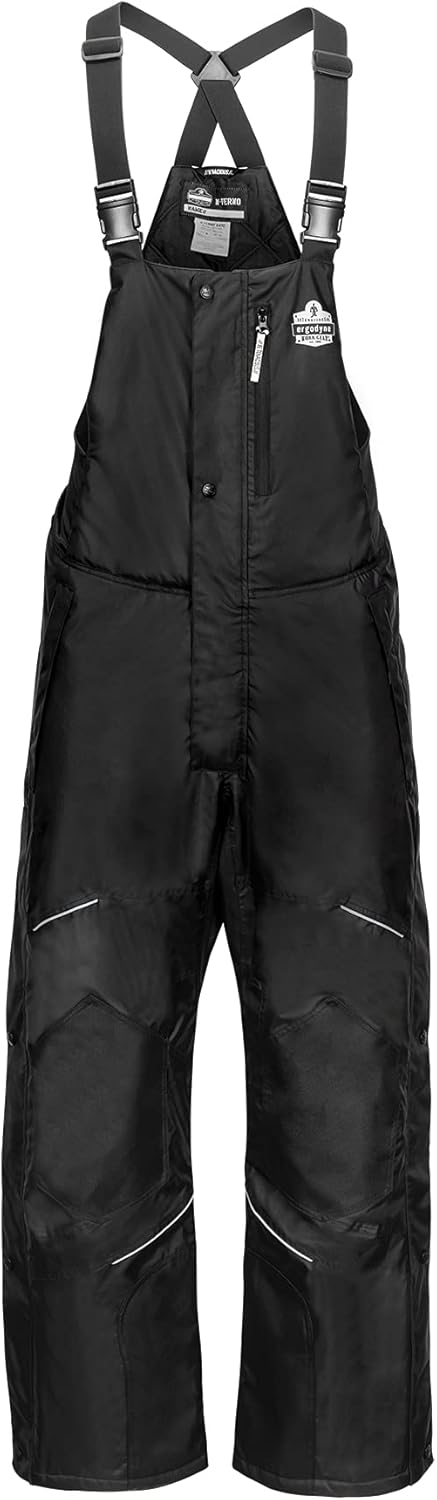 Ergodyne N-Ferno 6472 Winter Insulated Bib Overalls, Workwear Outerwear, Thermal Insulation, Leg Zippers Small