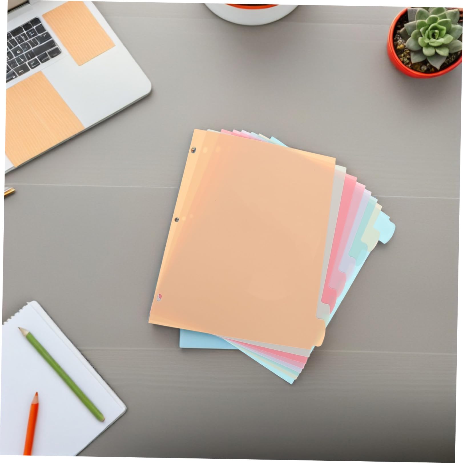 48 Pezzi Divisori Colorati per Quaderno ad Anelli Separatori per Design Resistente e Formato Standard per Ufficio e Scuola