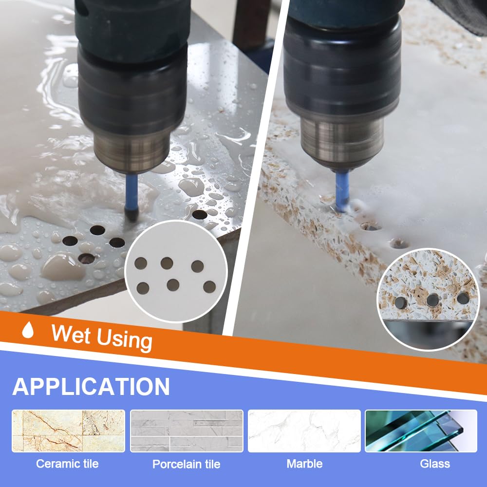 Set 6 Punte Diamantate HARDTWERK Per Forare Piastrelle - Preciso E Professionale! - Foto 5