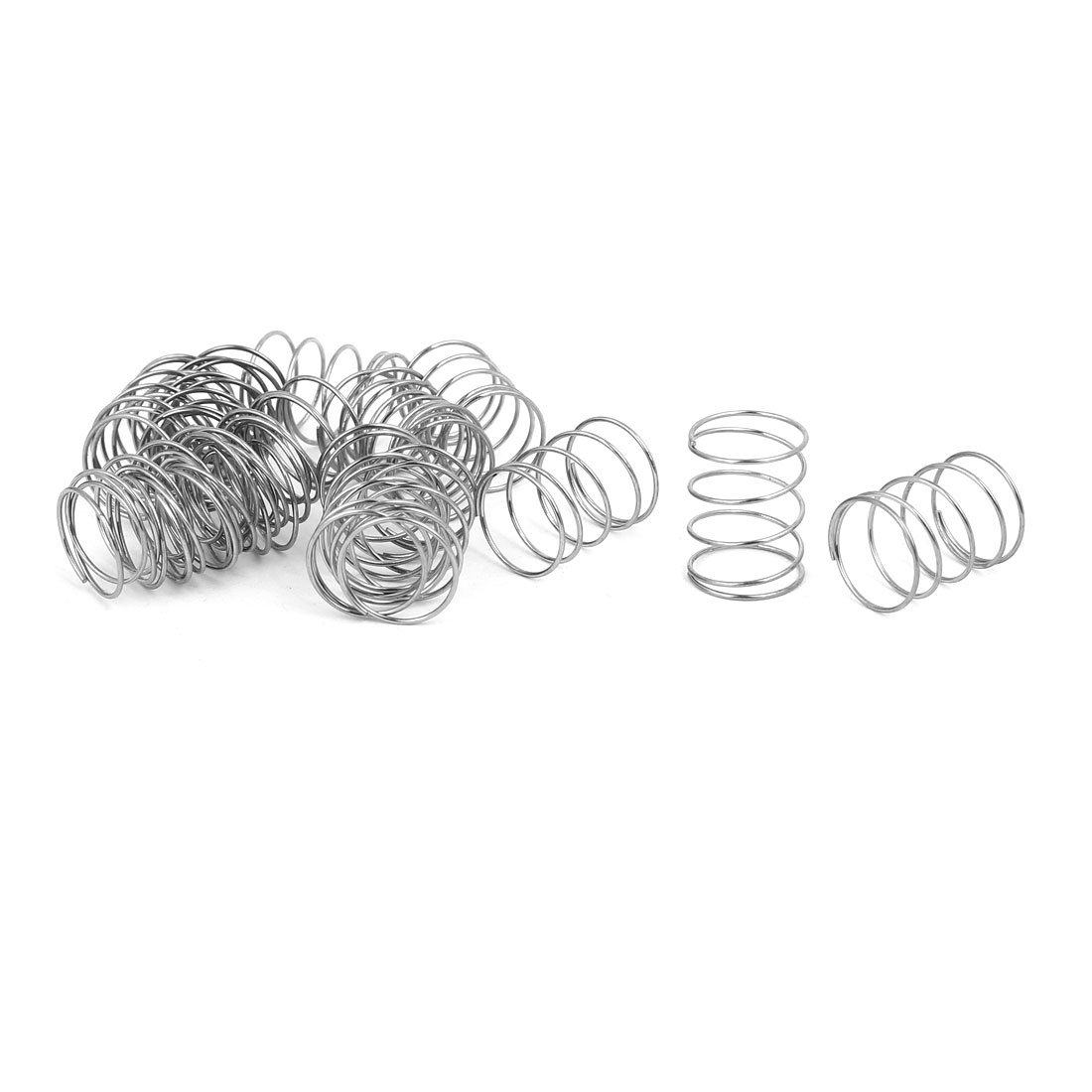 Aexit 0.6mmx12mmx15mm 304 Springs Stainless Steel Compression Springs Silver Compression Springs Tone 20pcs