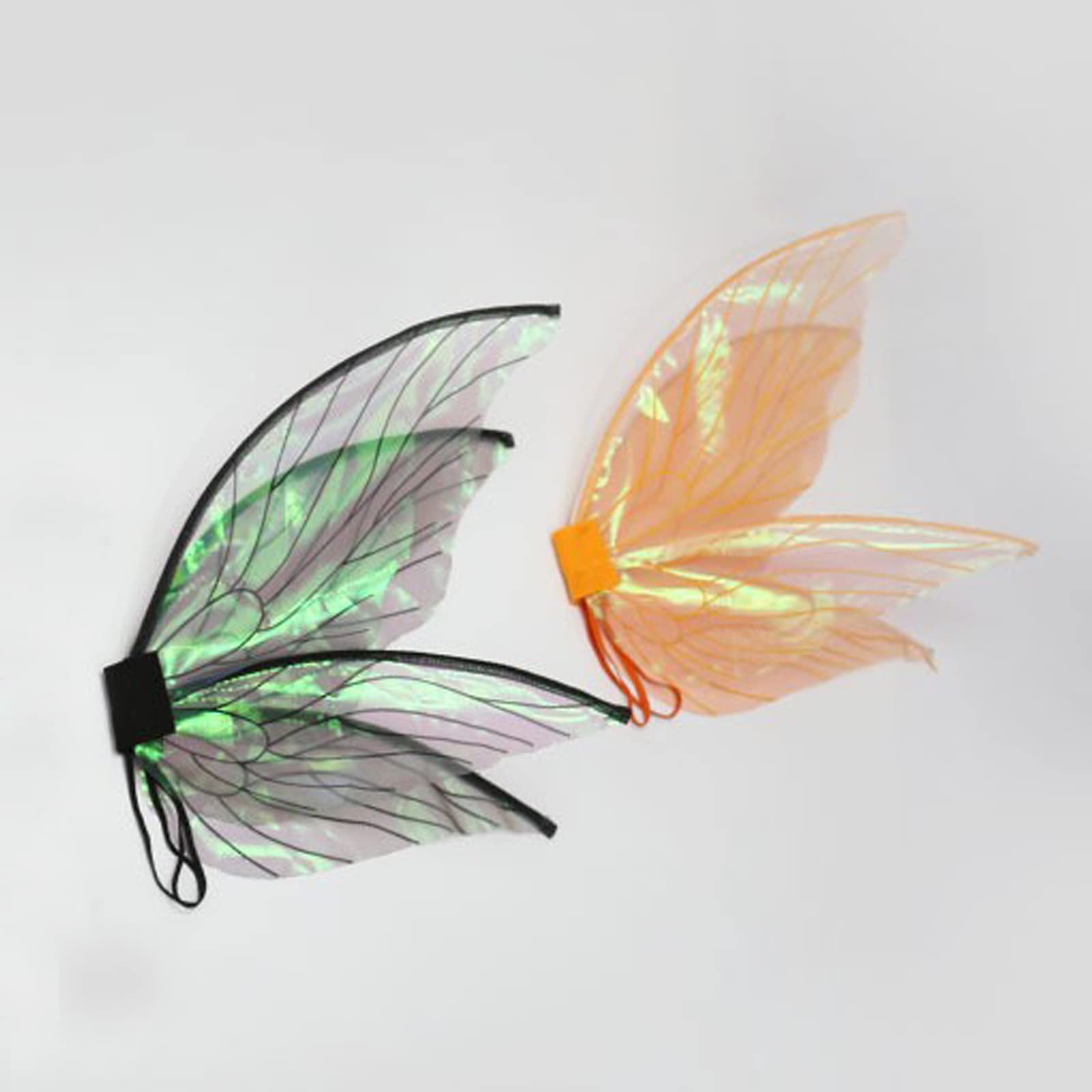 Fairy Wings For Girls, Girls Butterfly Wings Fairy Wings Sparkling Sheer Angel Wings, Dress Up Musujące Fairy Wings Sheer Wings Fairy Costumes For Birthday Party Halloween Game Favor(Pomarańczowy)
