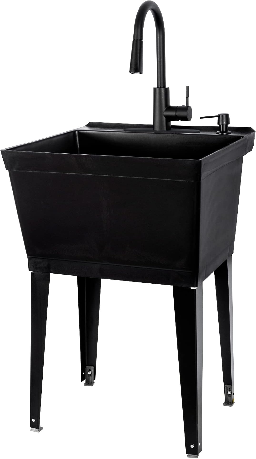 Utility Sink Laundry Tub With High Arc Black Faucet By VETTA JS Jackson