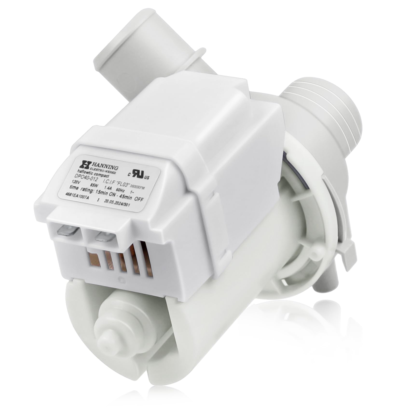 Photo 1 of 4681EA1007A DP040-012 Washer Drain Pump Assembly(OEM) Compatible with LG WT1501CW WT1201CV WT1201CW WT4870CW, Kenmore 796.31513210 and More, Replacement Parts 2649379 AP5672914 EAP7785119 PS7785119