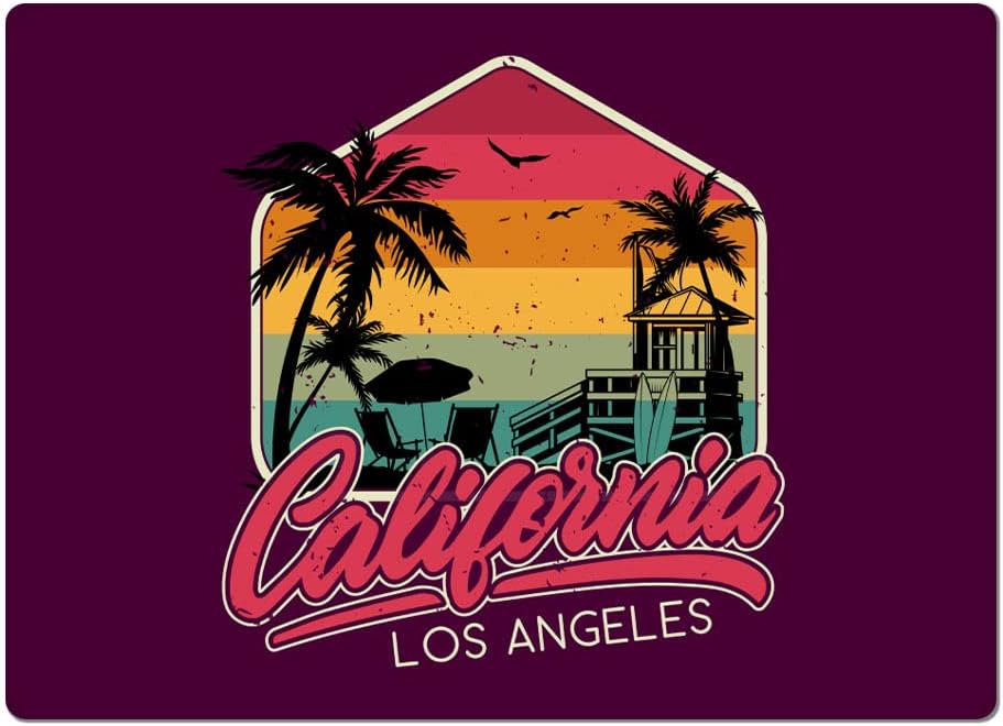 California Los Angeles Car Magnet 2 PCS - Retro Car Magnet - Cute Design Sticker