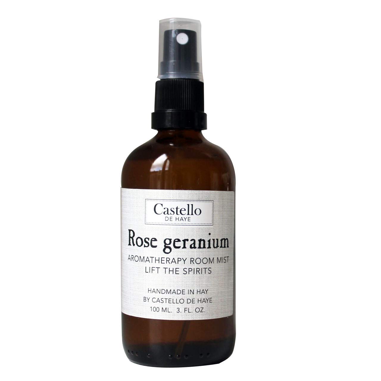 Castello de Haye, Rose Geranium Room Spray, Essential Oil, 100ml, Fresh and Floral Home Fragrance