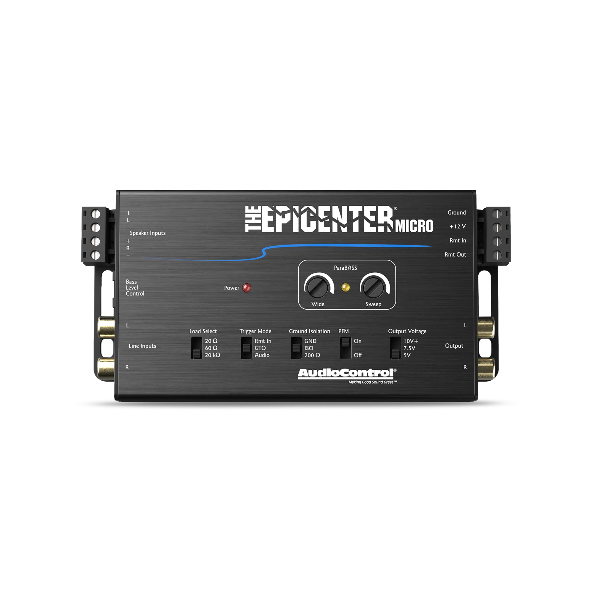 AudioControl The EPICENTER Micro Bass Restoration Processor & Line Output Converter, Car Audio Compact Bass Booster w/ACR-4 Remote Control