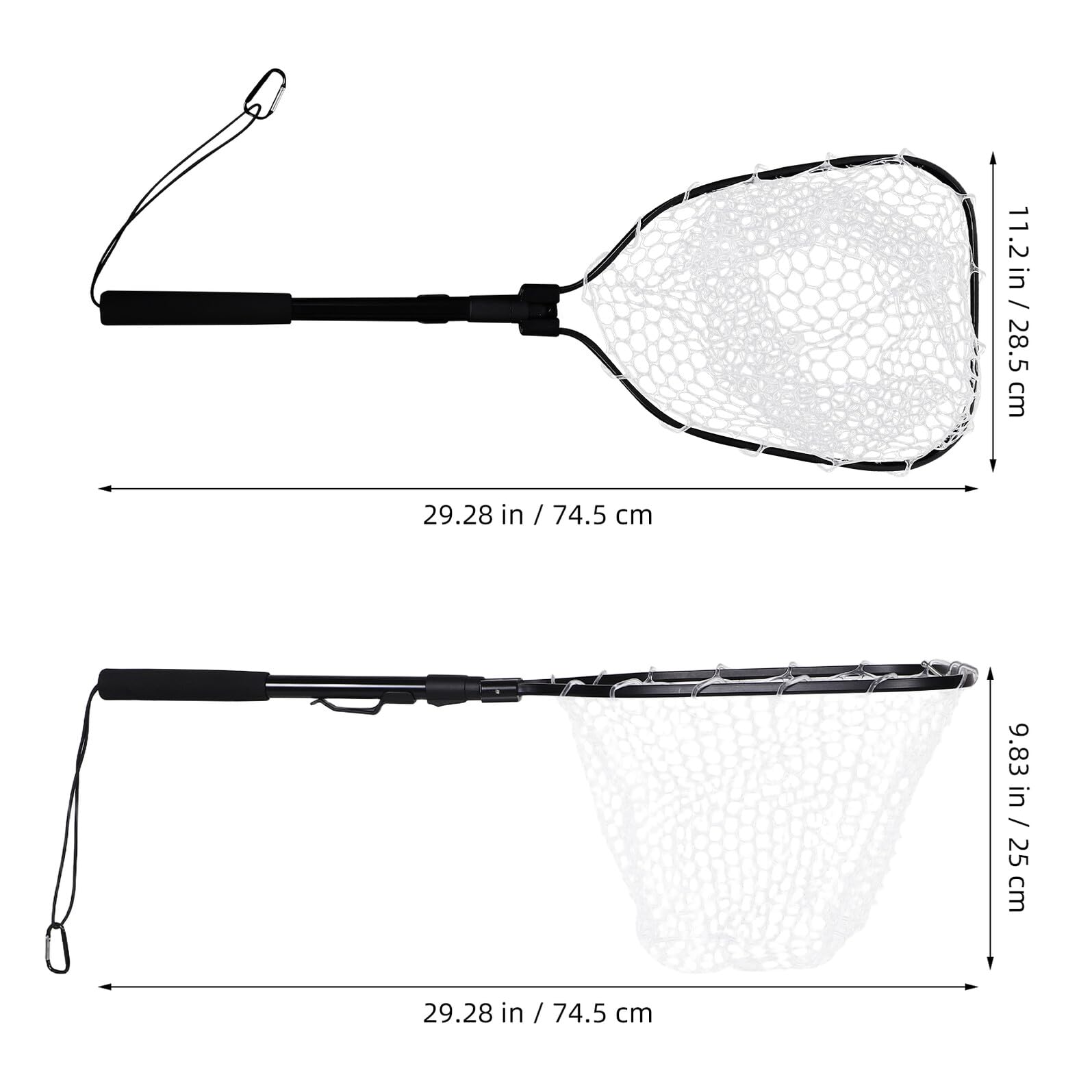 STOBAZA Red Plegable para Pesca con Mosca de Silicona y Aleación de Aluminio, Diseño Compacto y Portátil Adecuado para Pesca al Aire Libre y Excursionismo
