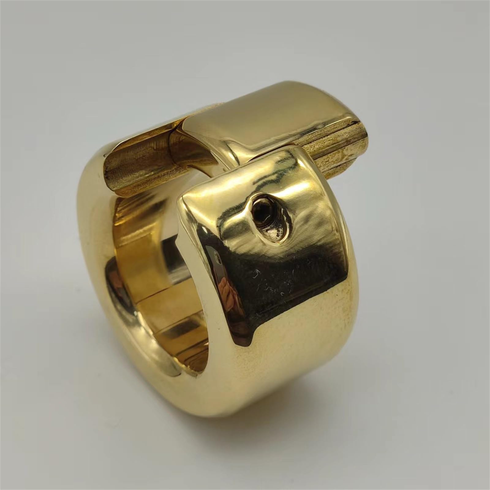 24 Größen Extra Dicker Hodenring Gold Runden Metall CBT Ballstretcher Hodengewicht Hodenstrecker SM Bondage Hodensack Stretcher Ejakulationsverzögerung Extrem Sex Toys for Männer