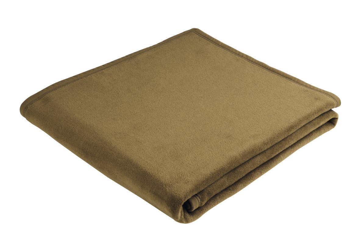 biederlackOrion Cotton Plain Blanket Throw 150x200cm, Blend, Mustard Green, Full