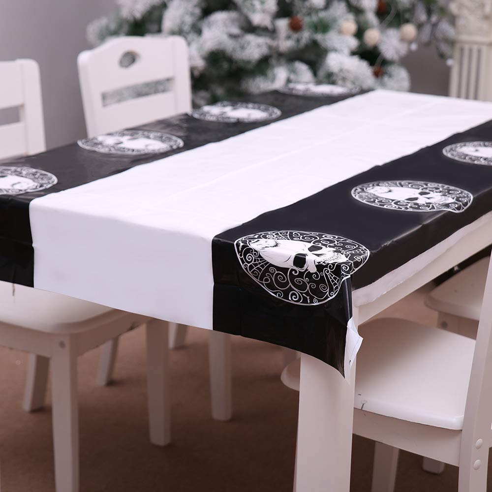 Halloween Tablecloth Festive Desk Decoration Rectangular Table Cover Wrap for Dinner Parties (Shantou)