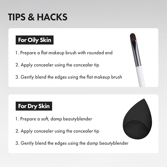 LUNA Long Lasting Tip Concealer Brightener | Moisturizing Liquid Type | Full Coverage for Dark Circles, Fine Lines & Redness | Korean Makeup | 20 Shades | 7.5g (20N)