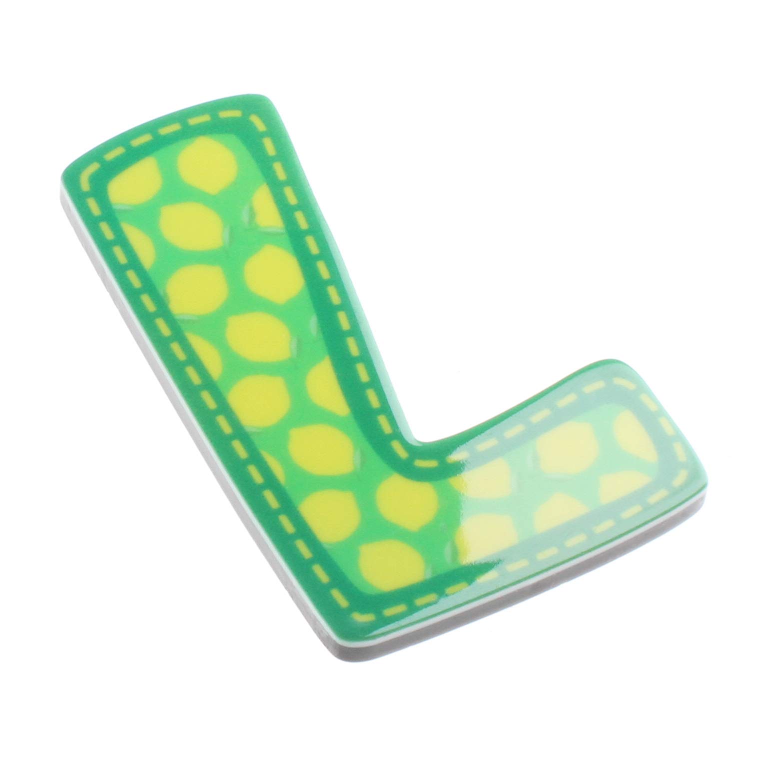 Letter L Initial Monogram Lemon Fruit Pattern Novelty Magnet