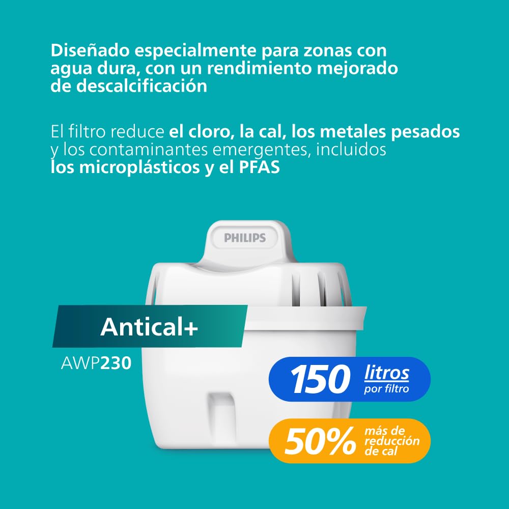 Philips 3500 Series Dispensador de Agua Caliente y Fría con Filtración Taste+, Agua Filtrada Caliente y Fría en Segundos, Protección Antibacteriana UV-C, No Requiere Instalación