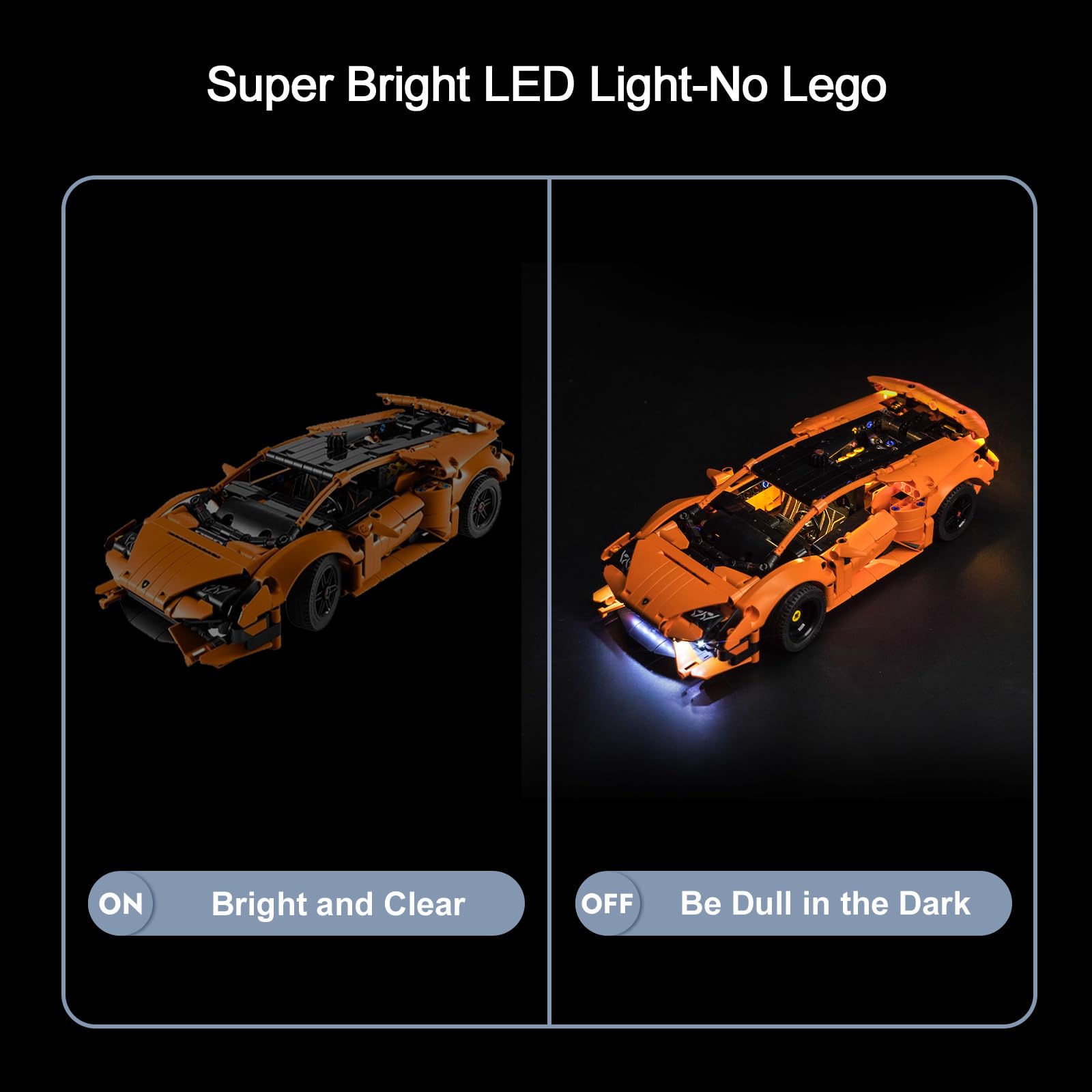 Led Light Set for Lego Technic 42196 Lamborghini Huracán Tecnica Orange (No Lego) - Image 2