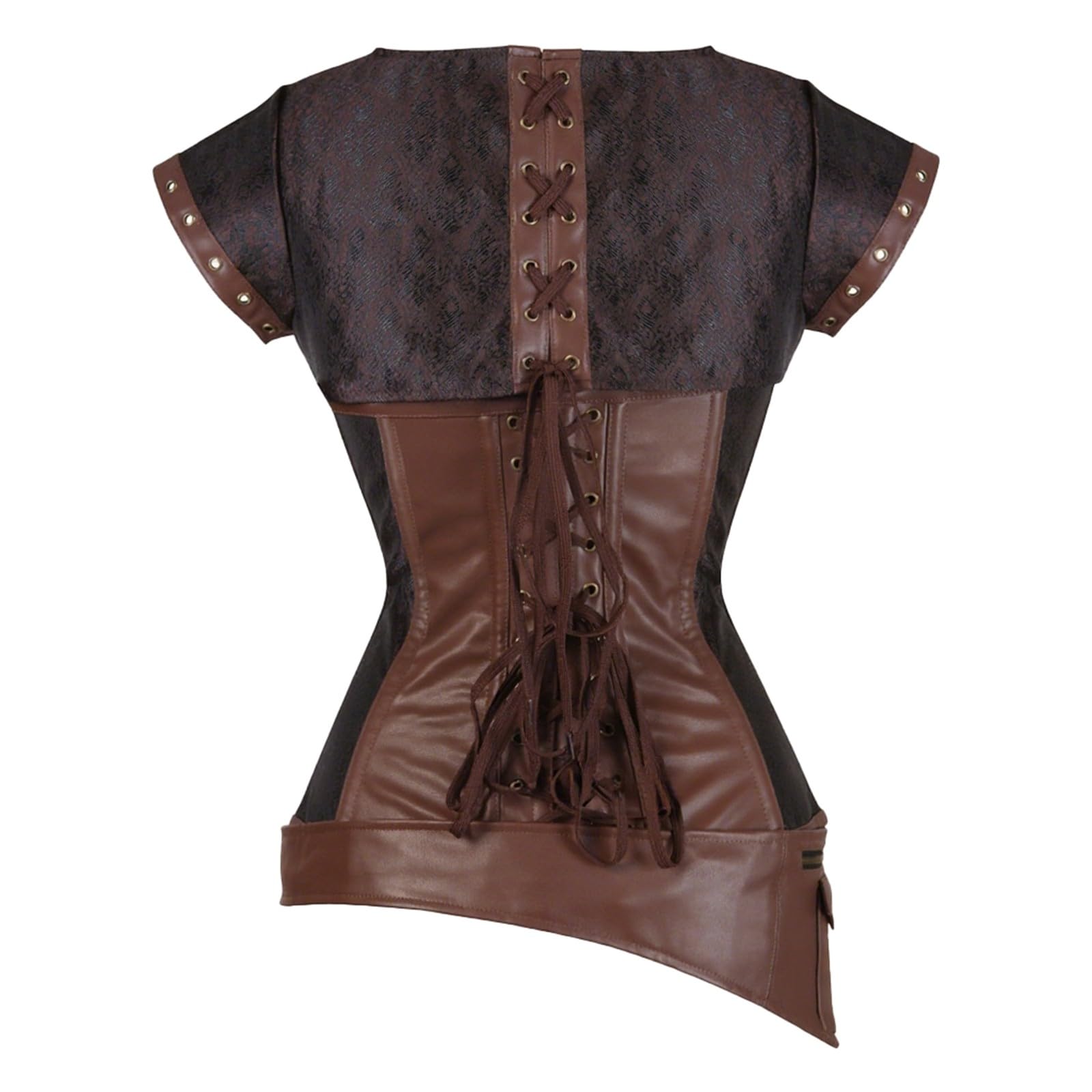 Debardeur Gainant Halloween Body Sculptant Femme Gainant, Push-Up Gothique Jacquard Style Palais Dentelle sans Manches sous-Vêtements De Base Bretelles Rétro Punk Shaper pour Fête Mariage