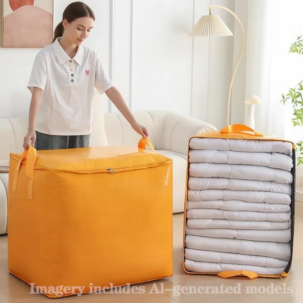 106 Gallon Extra Large Heavy Duty Moving Bags - Waterproof Storage Totes, Tear-Resistant Packing Bag for Moving, Storage, Seasonal Clothes, College Dorm, Traveling