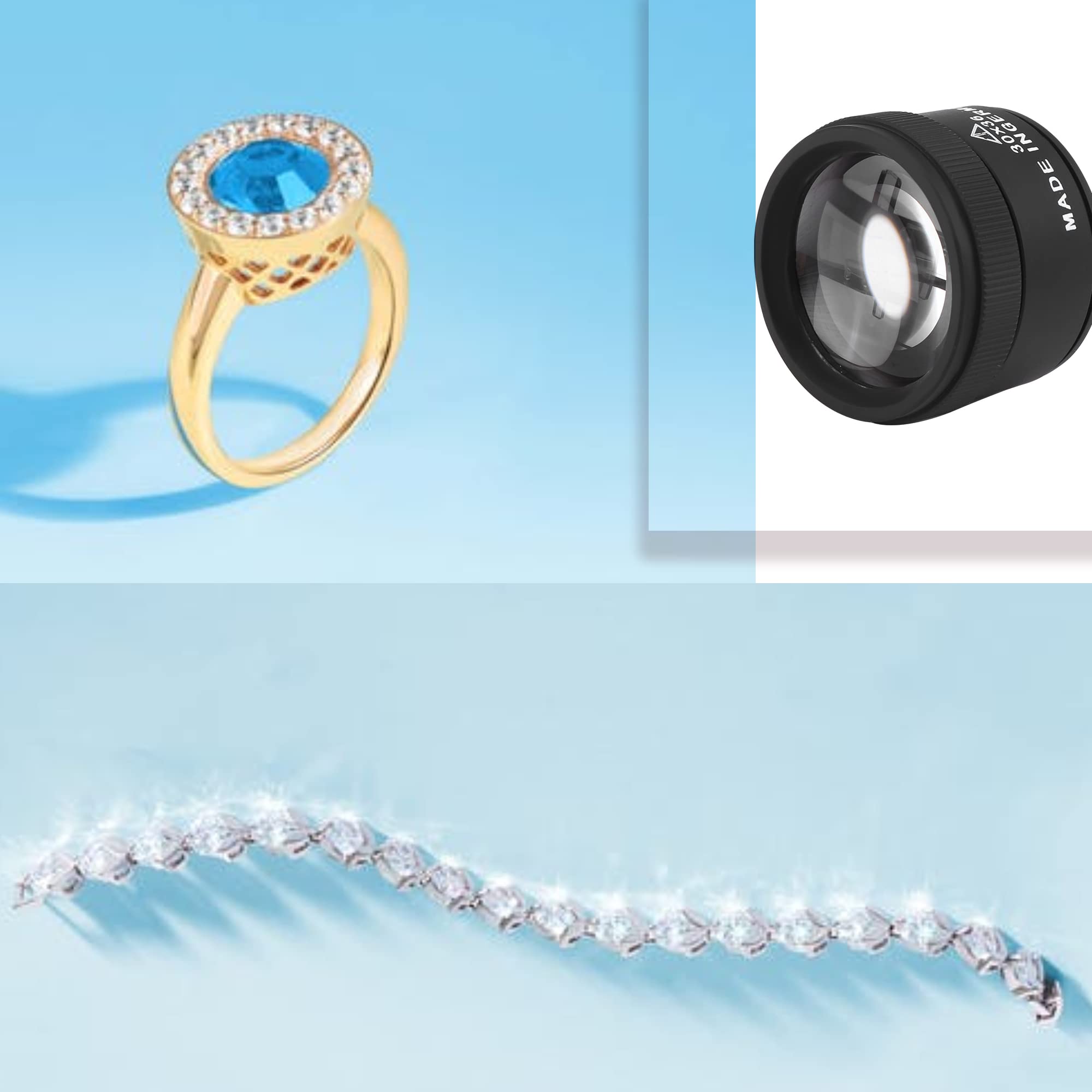30-fache Schmucklupe, professionelle optische Lupe, 30-fache Vergrößerung, Schmuck, Lupe, Werkzeug für Schmuck, Diamanten, Edelsteine, Münzen, Vergrößerungslupe, Juwelierwerkzeuge