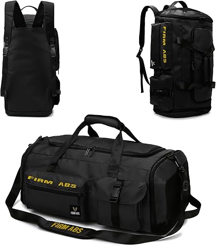 Bolsa de gimnasio para hombres y mujeres, 65L de gran capacidad, bolsa de viaje 3 en 1, mochila convertible con compartimento para zapatos y