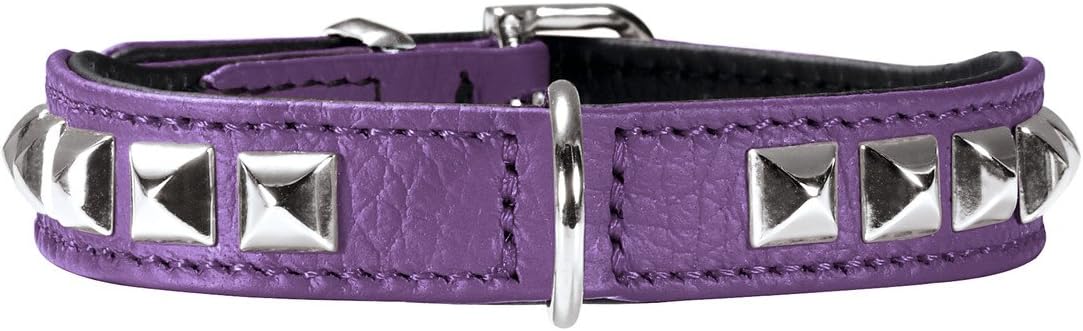 HUNTER Rocky Petit Nickel Collar, 27/20 x 24 cm, X-Small, Nappa Black