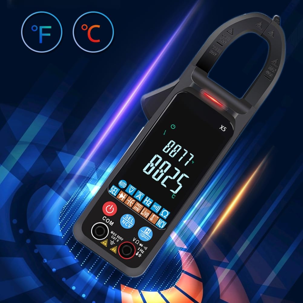 Stromzange AC/DC 400A True für rms Auto-Ranging 6000 Counts Stromzange