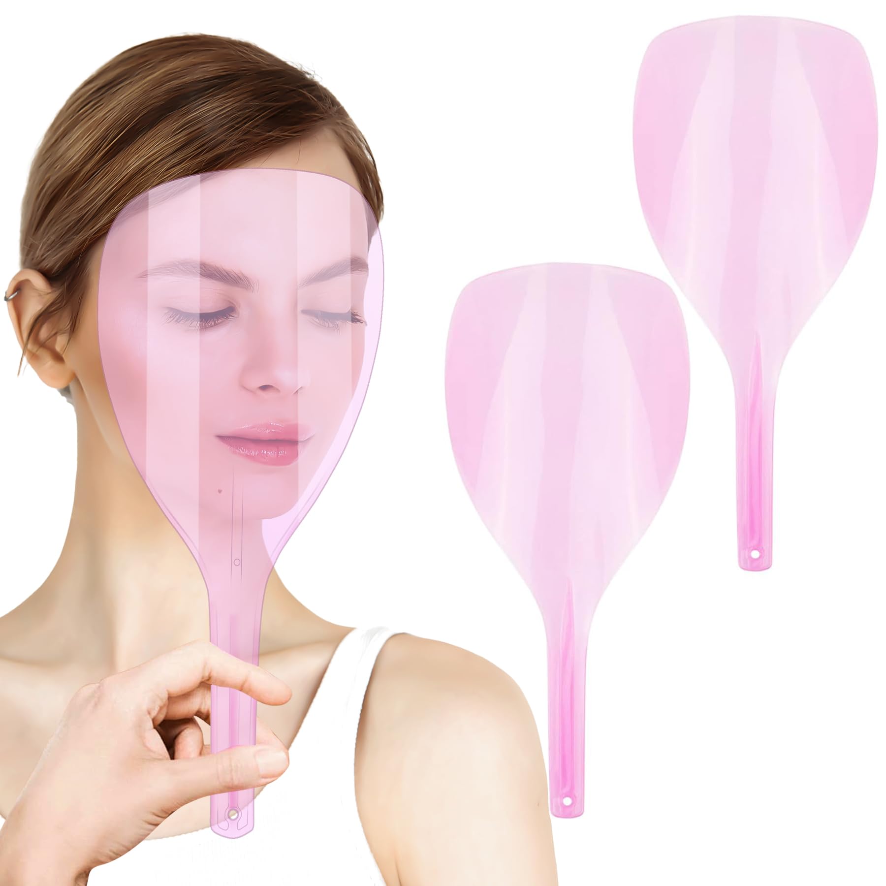 AUEAR, 2 Stück Pro Friseur-Maske für Friseursalon, Haarspray, Schutzmaske für Gesicht und Augen, Pink