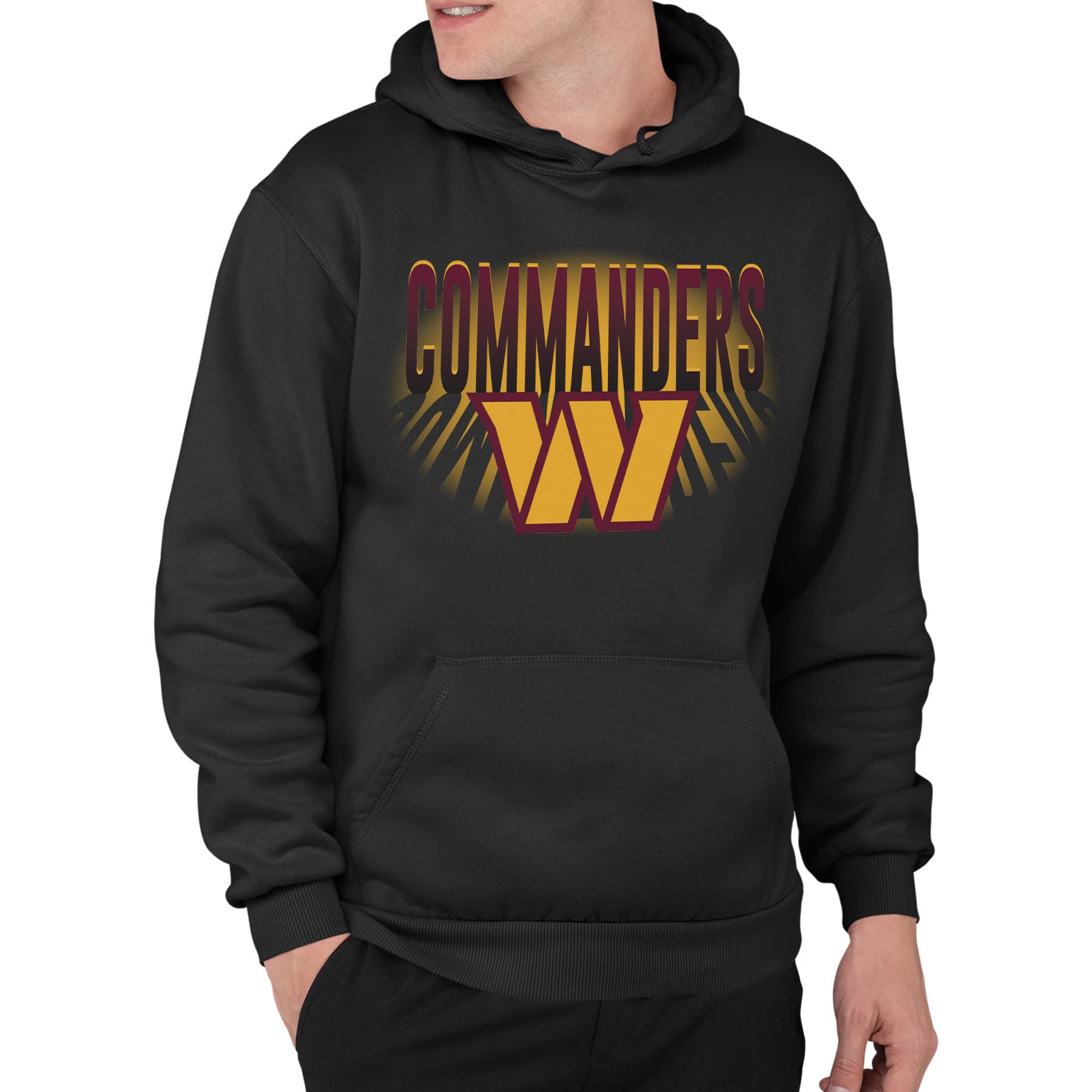 Junk Food Clothing x NFL - Team Spotlight - Unisex Adult Pullover Hoodie for Men and Women - Officially Licensed NFL Apparel Black
