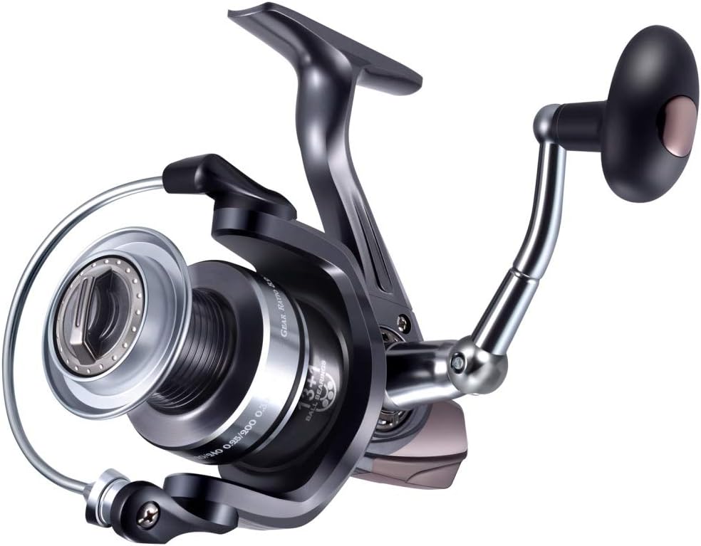 Lizard Light Weight Spinning Reel with 13+1 Stainless Steel BB, Carbon Fiber,Ultra Smooth Spinning Fishing Reel with 5.2:1 Gear Ratio, Powerful Fishing Reel for Saltwater or Freshwater