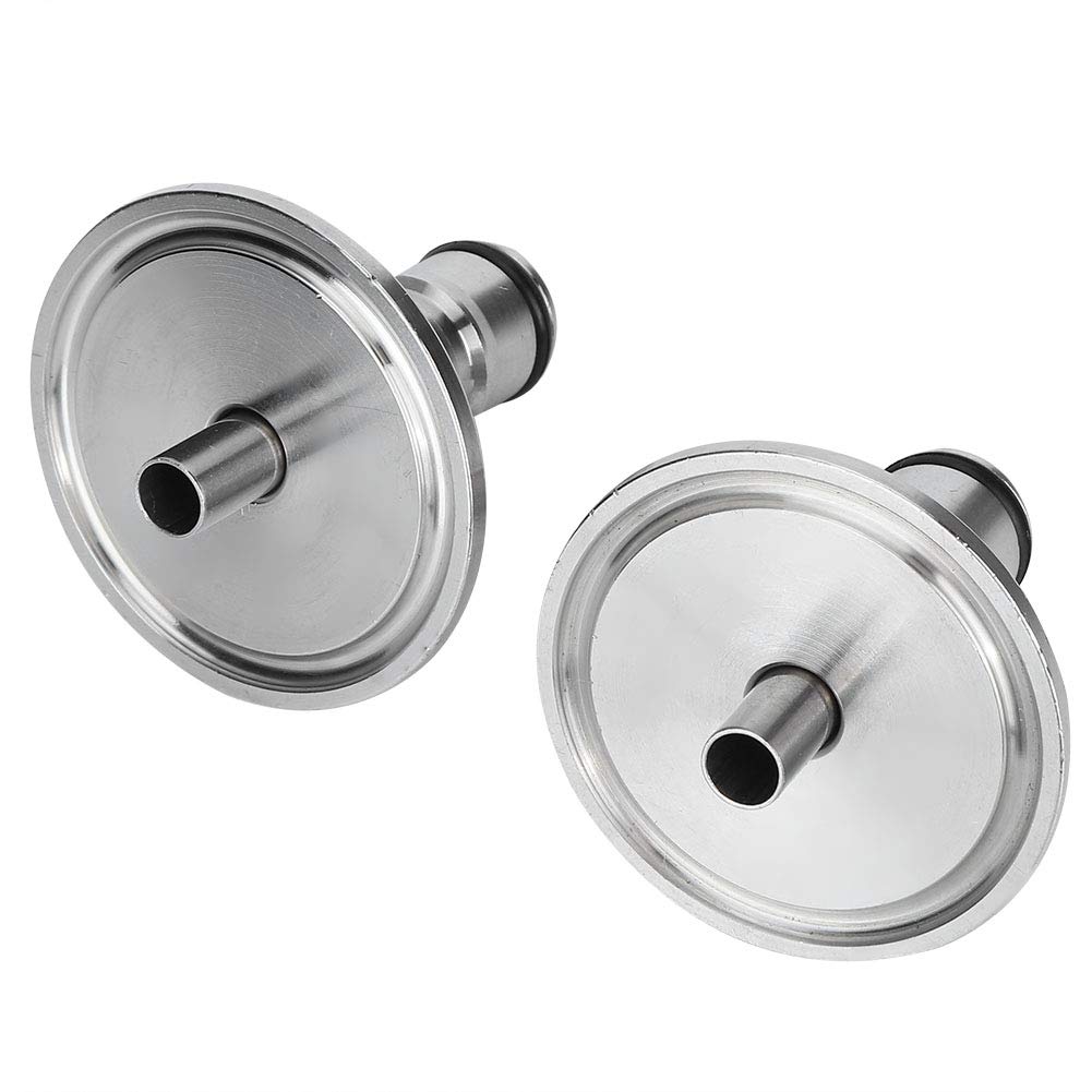 ステンレス製ダンベル　23kg　２個セット　SUS304 2インチ トライクランプ (64mm 外径) キャップ 1/2インチ NPT スレッド