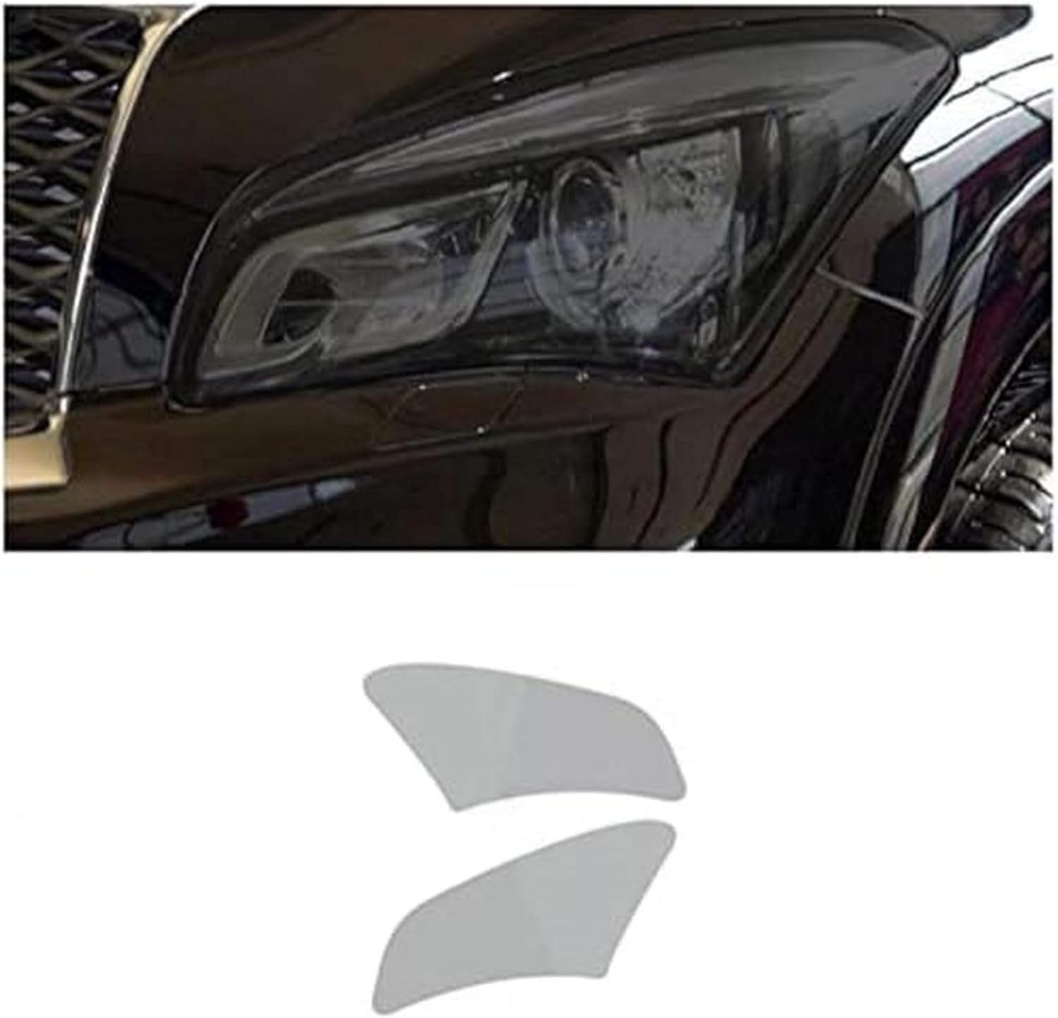 SamLng Car Front Light Film for QX80 2014 2015 2016 2017 Car Headlight Protective Film Front Light Transparent Blackened TPU Sticker Car Accessories Car Headlight Protective Film