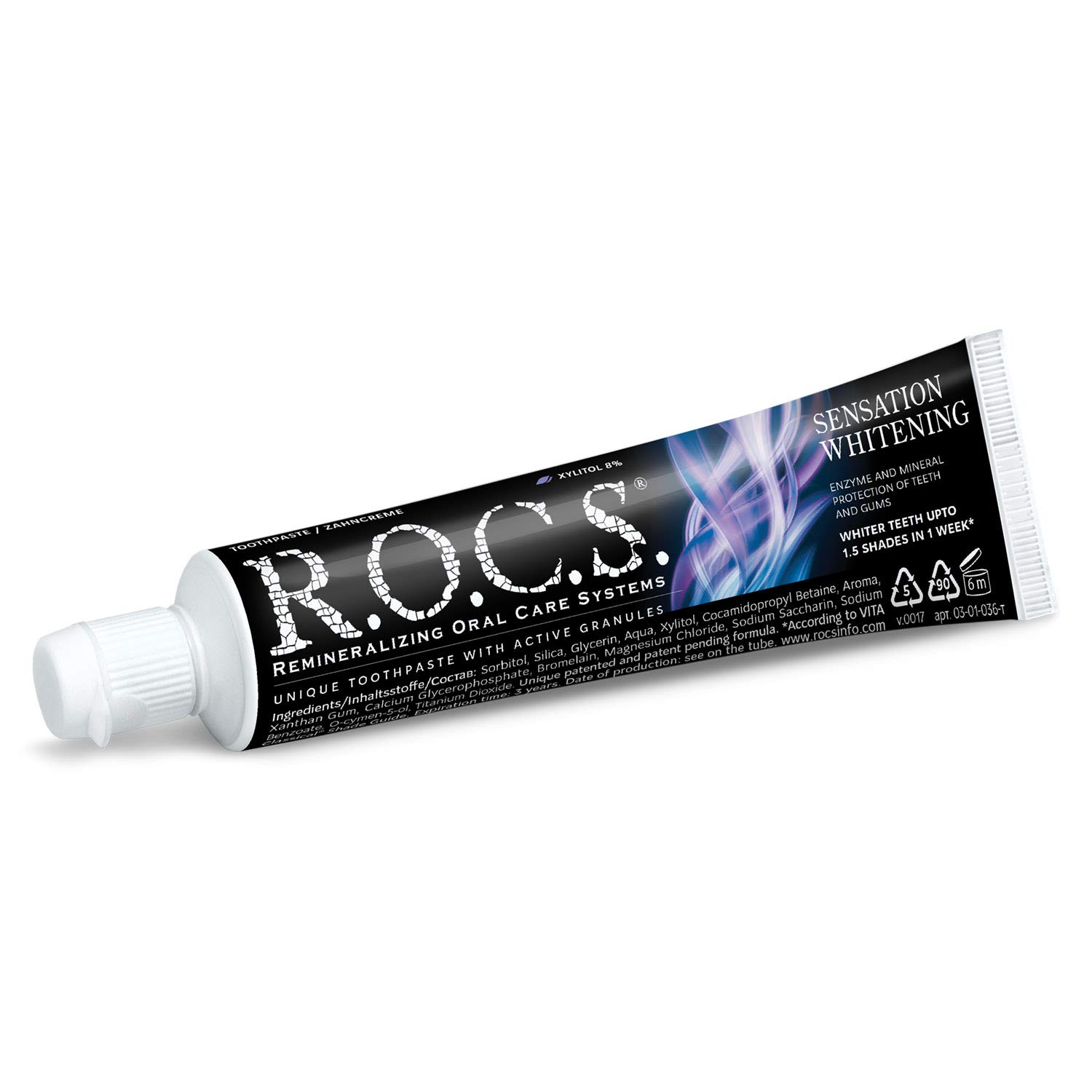 R.O.C.S. Sensation Whitening Beyazlatıcı Diş Macunu (1 x 74 g) (3 paketi)