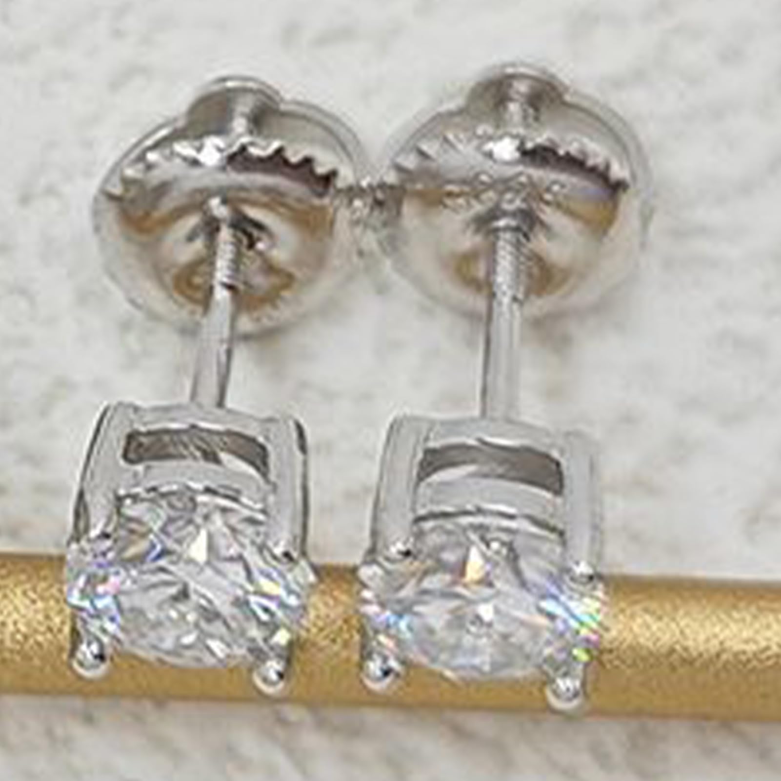 Pendientes Botón para Mujer 1 Par de Joyas Elegantes de 2 quilates