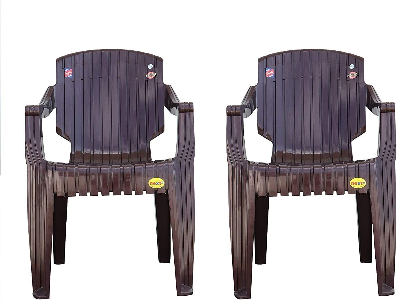 ANMOL Next NPPL Stylish and Comfortable Stark Plastic Arm Chair for Home and Office (2)