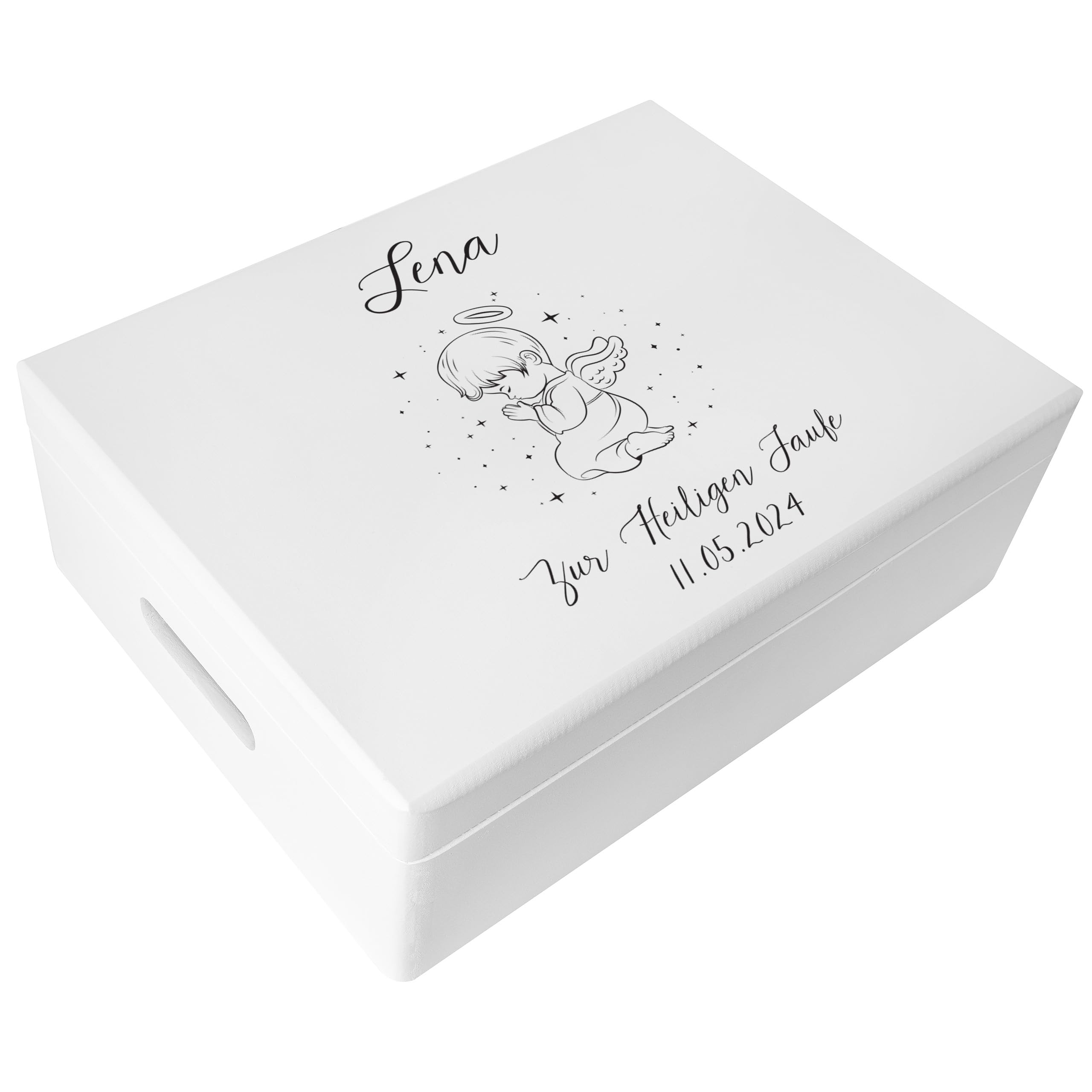 Creative Deco Weiß Personalisiert zur Taufe Geschenk für Mädchen und Junge
