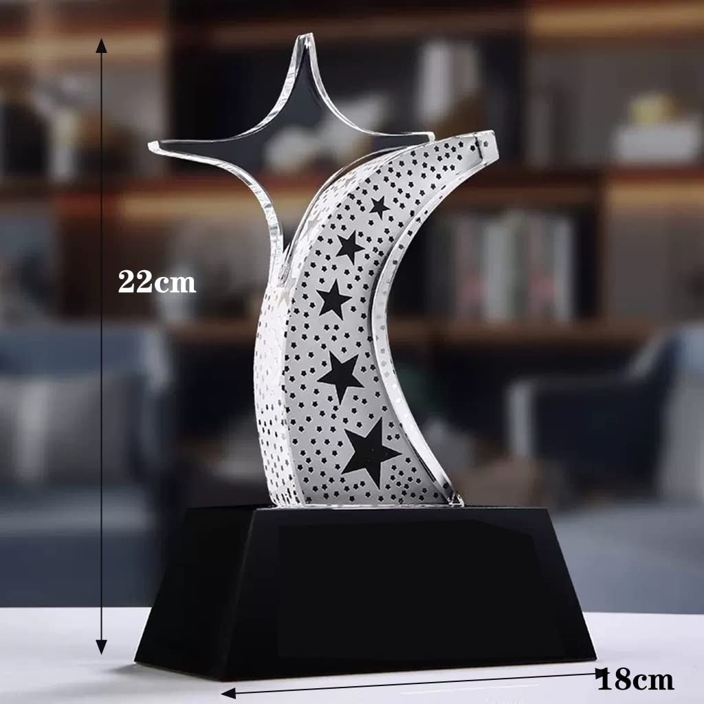 Trofeos, medallas y premios Trofeo Estrella Del Mañana Trofeo De Cristal Transparente Creativo. Medalla De Campeón Concurso De Reunión Anual De Empresas Trofeo De Premio De Honor De Empleado Destacado