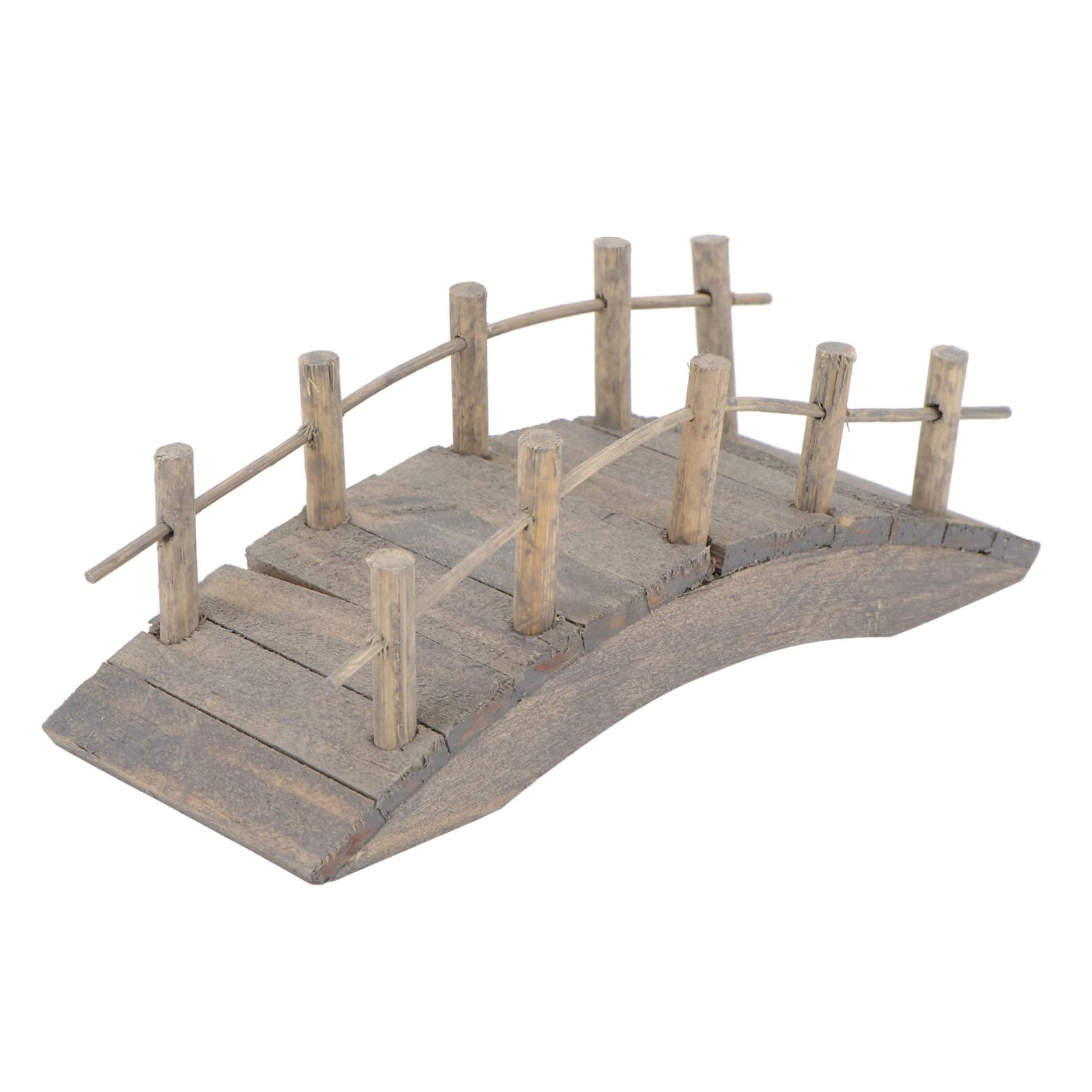 Yardenfun 1 Pc Mini Puente De Arco De Madera Puente De Madera Estatuilla Mini Puente Kits De Mini Terrario Decoración De Mini Puente Decoración del Hogar Puente Bonsai Planta Escritorio