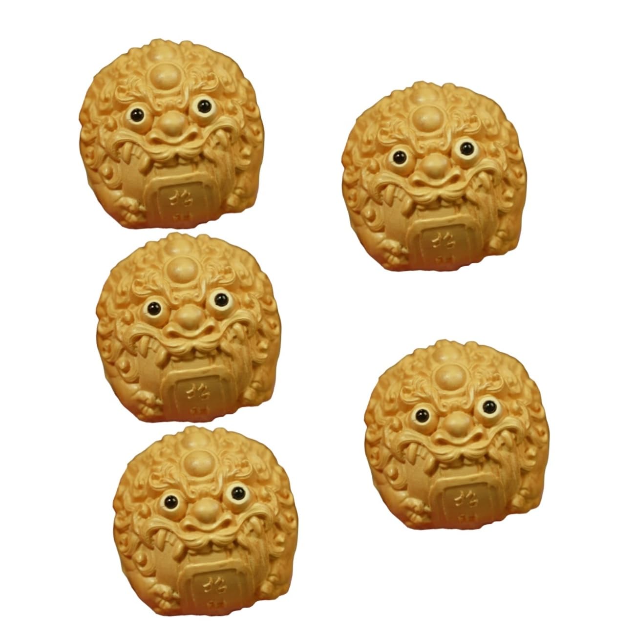 Healeved 5pcs Ornament Baoding Balls feng Shui Desktop Decoration Chinese feng Shui Decor feng Shui Paperweight Massaging Tools Hand Massage Tools Fitness Boxwood Solid Wood Bocce