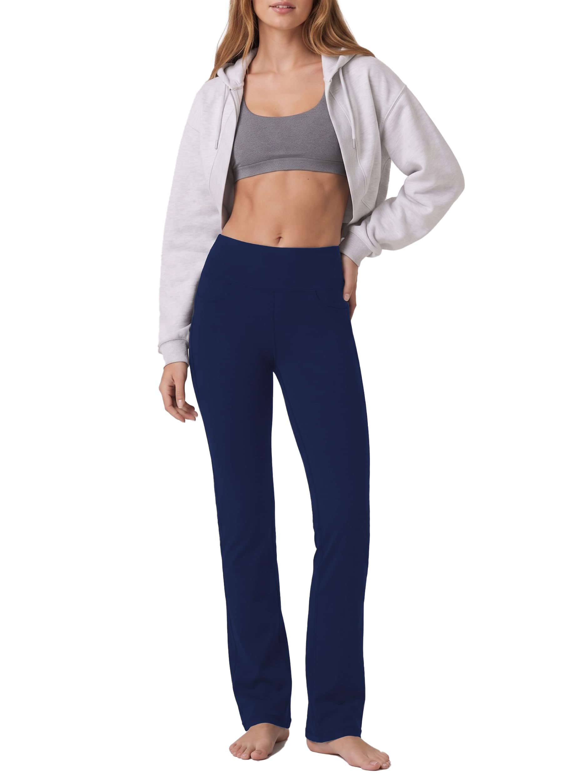 SAFORT Damen Yogahosen Gerade Geschnittene Für Yoga Jogginghose, 4 Hosentaschen Freizeithose, 160cm -182 cm