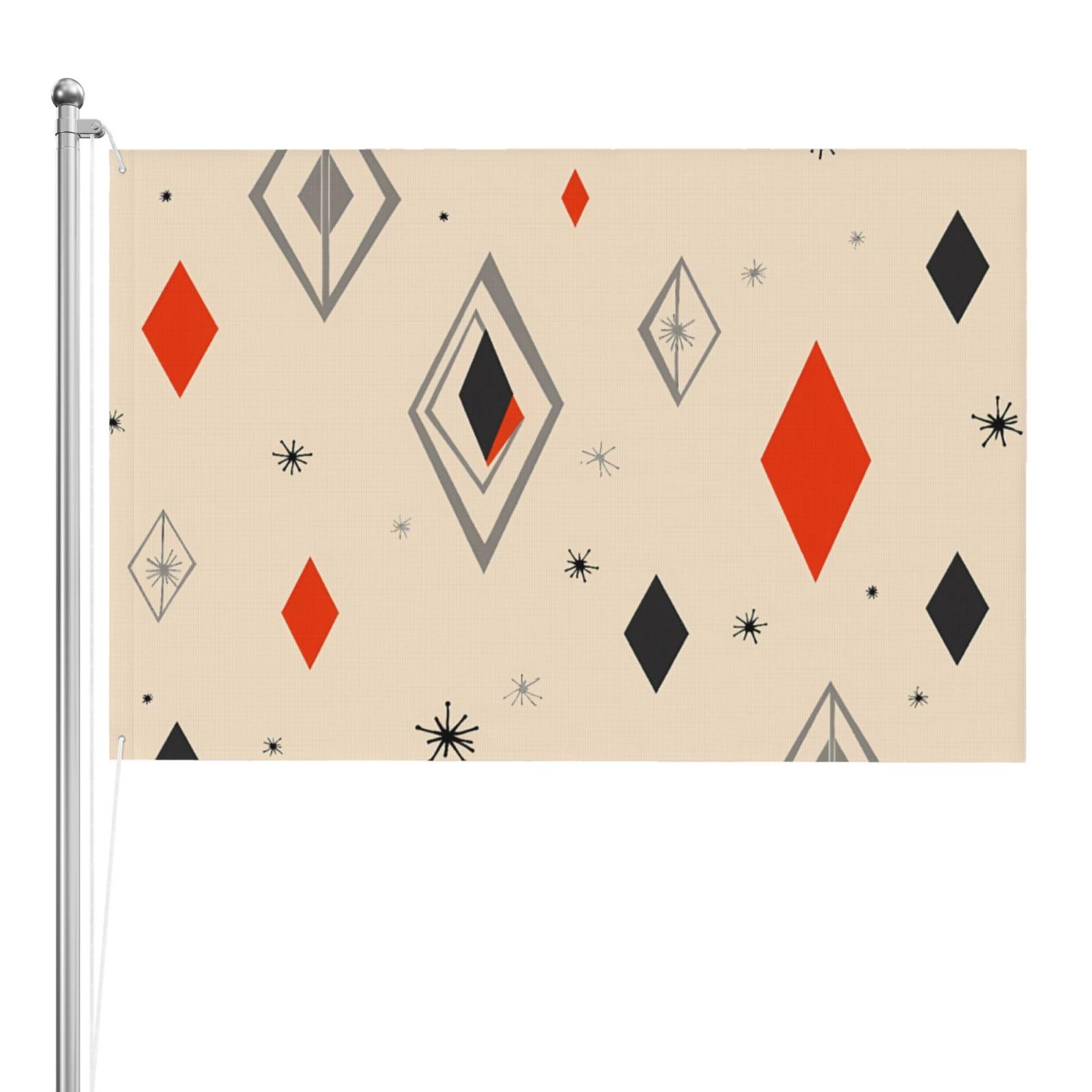Drapeau extérieur géométrique anti-décoloration pour jardin et terrasse