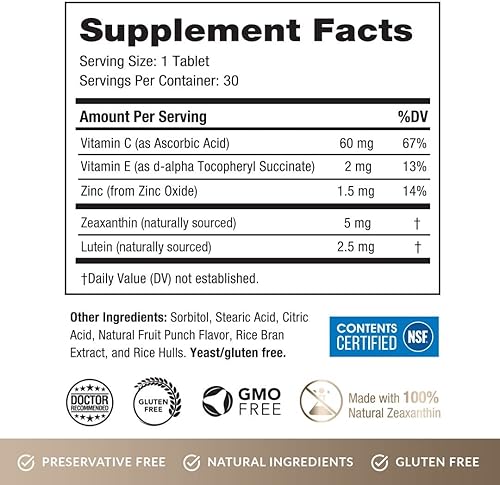 Miniatura 5 de EyePromise Screen Shield - Vitamina masticable para ojos para adolescentes – Vitaminas de protección contra el tiempo de pantalla para niños de 4 a