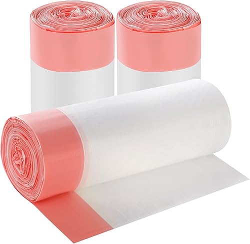 3 rollos de bolsas de basura pequeñas con cordón, bolsas de basura pequeñas con cordón grueso de 4 galones para cocina, baño, dormitorio, hogar,