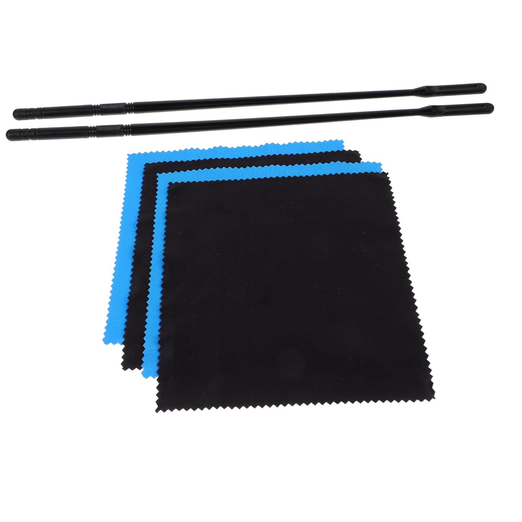 HEMOTON Flute Cleaning Rod and Cloth Set Comprehensive Flute Cleaning Kit Plastic Rods