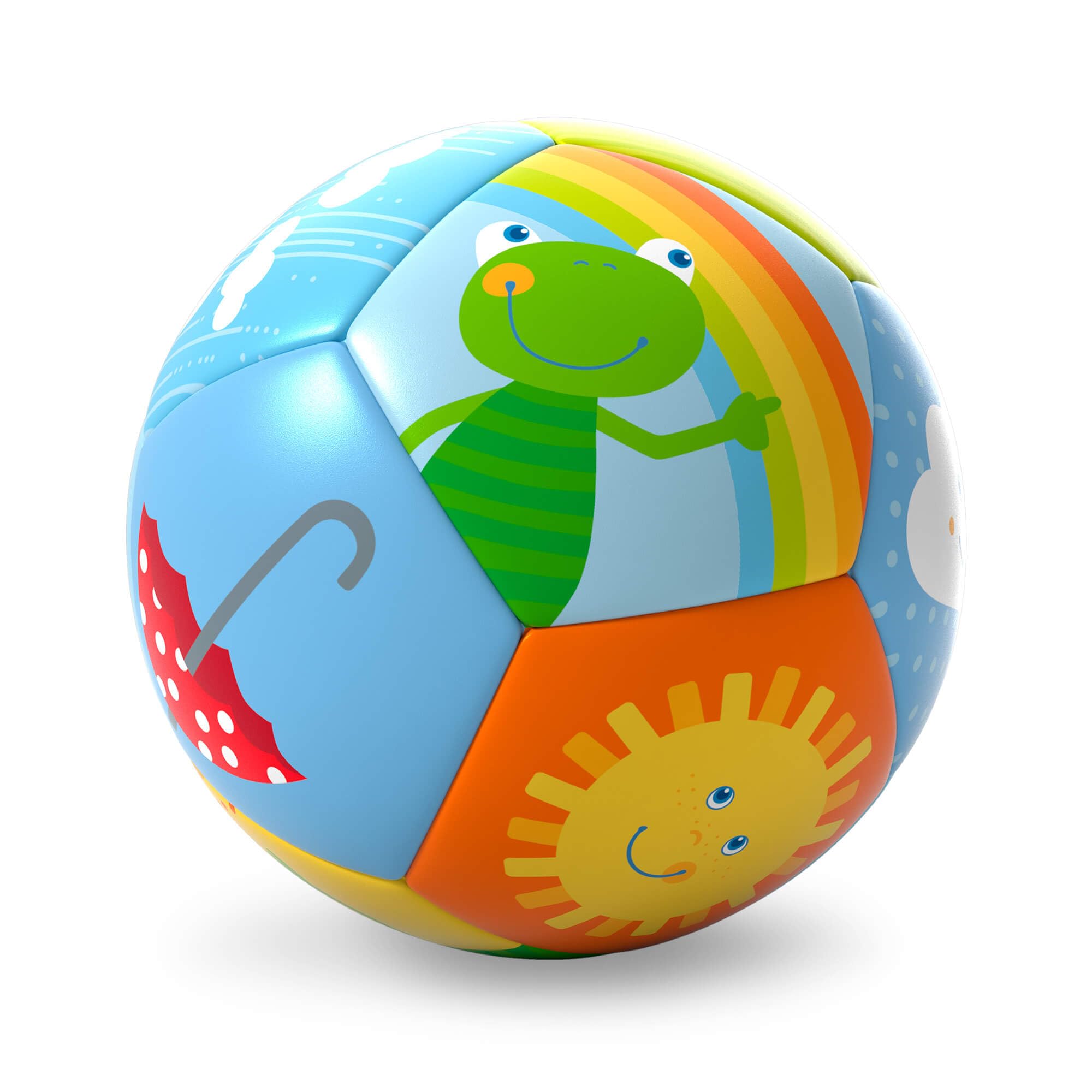 HABA 306318 - Bola Bebé - Mundo Arco Iris, Juguete de motricidad. Más 6 Meses