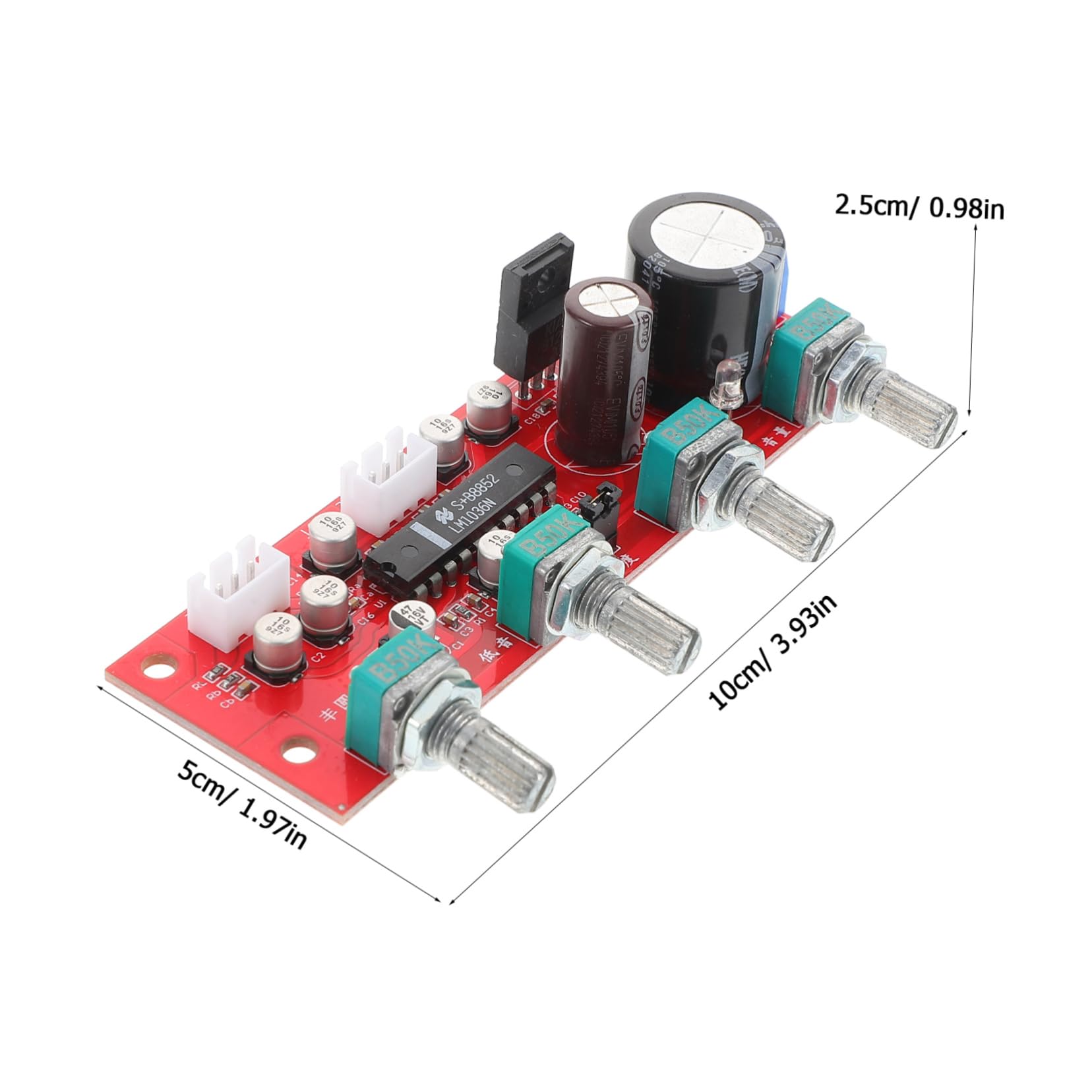 CIMAXIC Volume Control Board for Audio Amplifier Tone Bass Control Module Lm1036 Fix Potentiometer Version