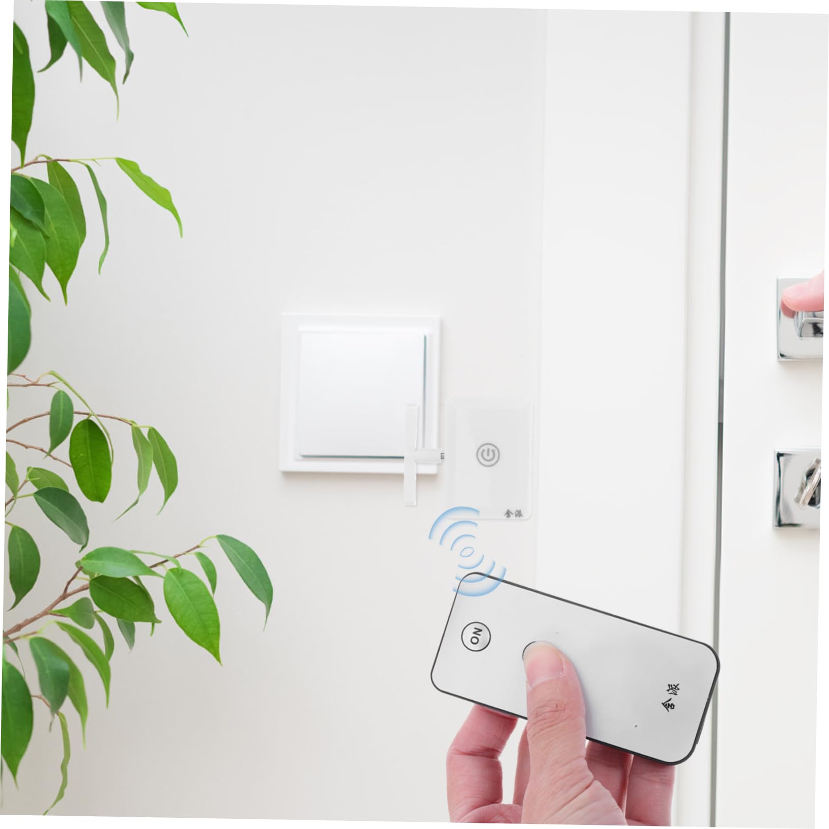 SHINEOFI Interruptor Inalámbrico 12v para Lámparas, Control Remoto Inalámbrico sin Cables, 2 Juegos, Abs Blanco, Adecuado para Oficinas y Sala de Estar