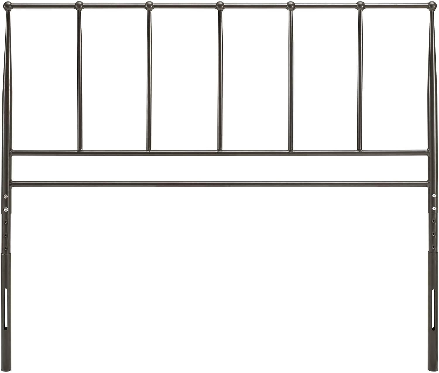 Modway Kiana Stainless Steel Metal Queen Headboard in Brown