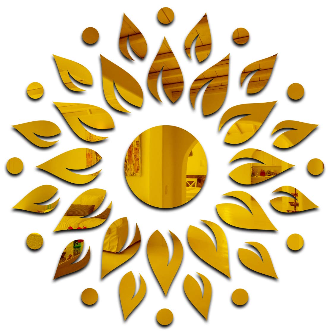 Ghar Kraft Sunshine Acrylic Wall Sticker|Wall Sticker Decor|3D Wall Stickers for Home Decoration|Wall Sticker 3D for Hall| (Golden) (B08V5MDQBS) Amazon Price History, Amazon Price Tracker